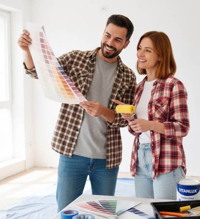 variedad de colores de pinturas en Madrid